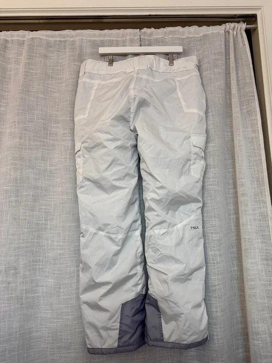 Women's White Insulated Snow Jogger Pants - Picture 4 of 4
